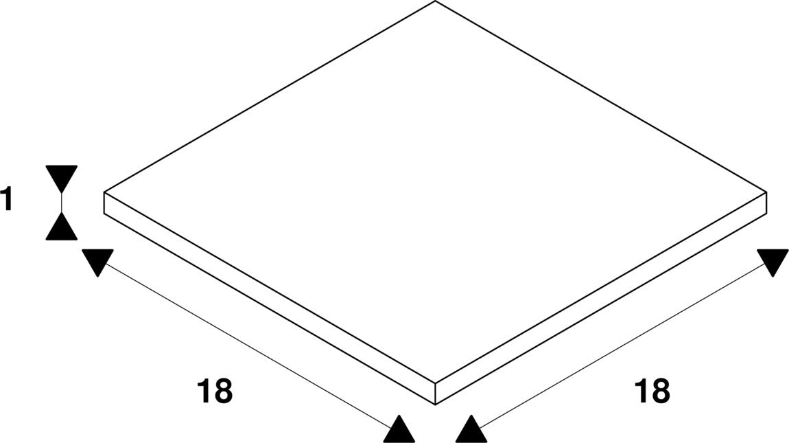 Dimensioned drawing of SLV Concrete anchor set for SQUARE POLE and ROX ACRYLIC POLE, stainless steel 304