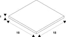 Dimensioned drawing of SLV Concrete anchor set for SQUARE POLE and ROX ACRYLIC POLE, stainless steel 304