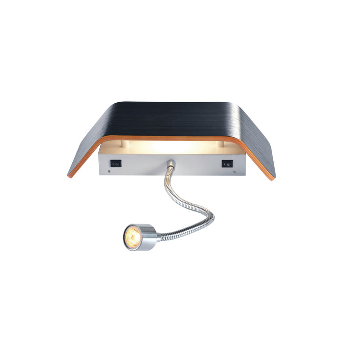 Top view product picture of SLV MANA, lamp shade, wood, grey/brown, L/H/T 27/13,5/6,5 cm