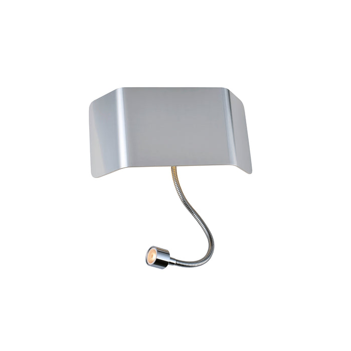 Sloping product picture of SLV MANA, lamp shade, aluminium, polished aluminium, L/H/T 27/13,5/6,5 cm