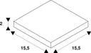 Dimensioned drawing of SLV ANTI-GLARE CAPS, for SUPROS, white