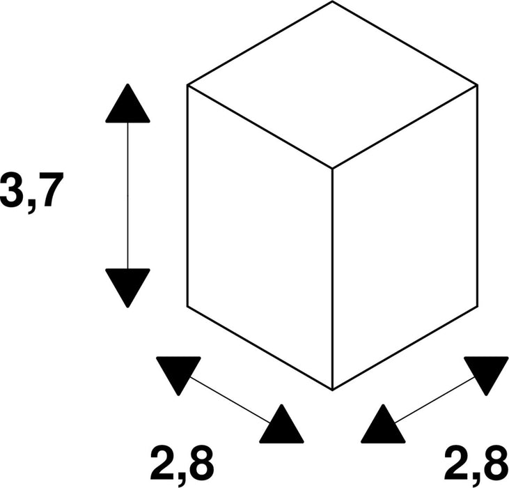 Dimensioned drawing of SLV QUICK CONNNECTOR, GU10