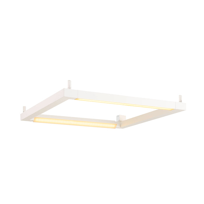 SLV OPEN GRILL LED, double twist wall and ceiling light, square, white