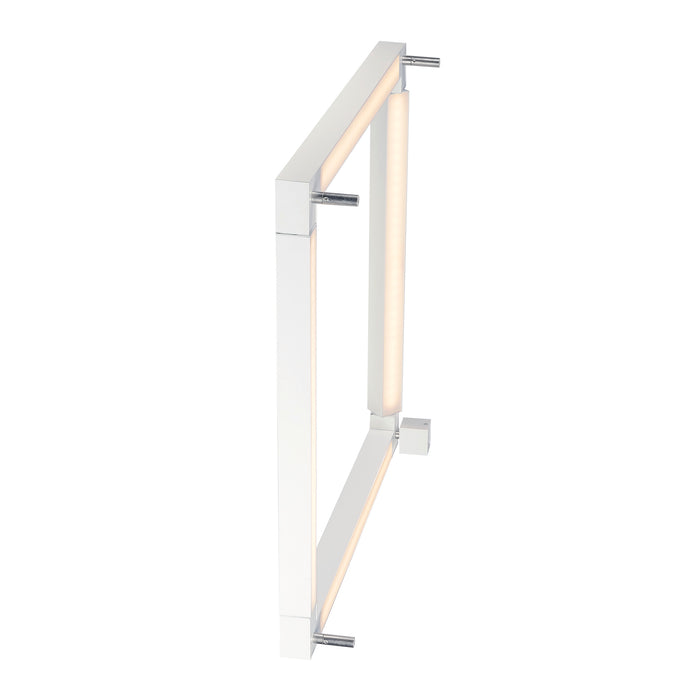 Sloping product picture of SLV OPEN GRILL LED, double twist wall and ceiling light, square, white