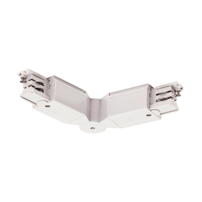 FLEXIBLE CONNECTOR, for S-TRACK 240V 3-circuit surface-mounted track, traffic white
