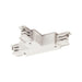 White plastic track lighting T connector.