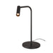 Black metal desk lamp with a matte finish and round base.