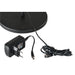 Black power adapter with cord and plug for floor lamp.