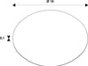 Dimensioned drawing of SLV ROX ACRYL concrete anchor