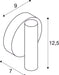 Dimensioned drawing of SLV KARPO 30 CW, LED Indoor surface-mounted wall and ceiling light, single white 3000K dimmable