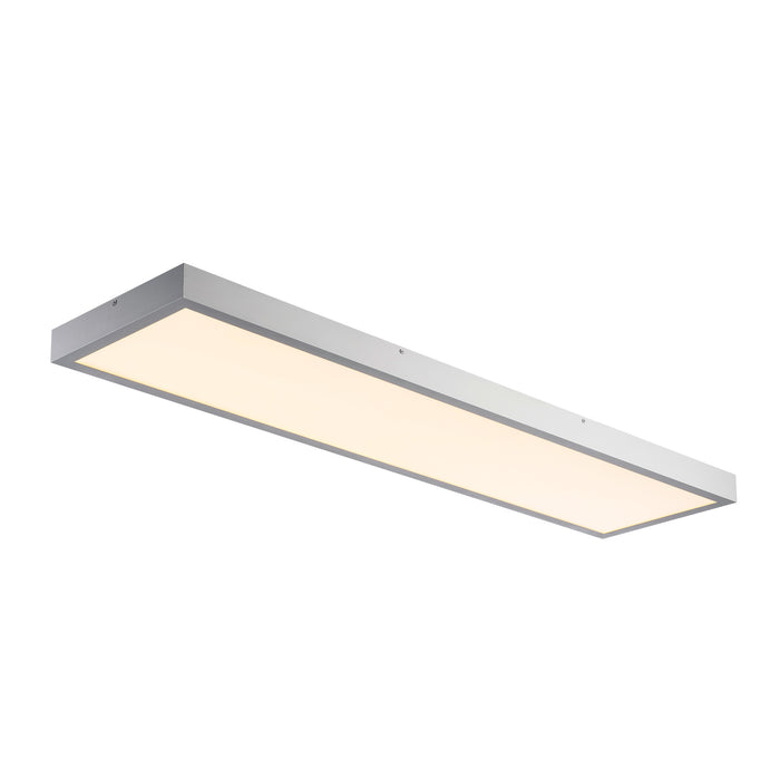 Back view product picture of SLV PANEL, 1200x300mm LED Indoor surface-mounted ceiling light, 3000K, silver-grey