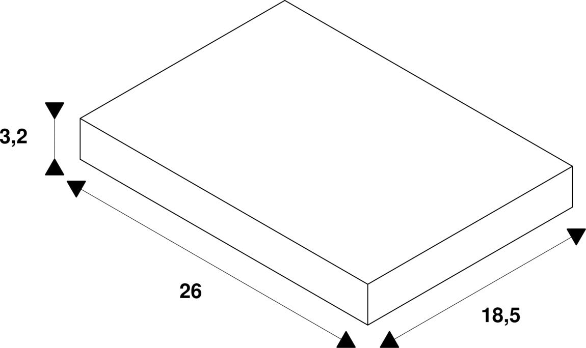 Dimensioned drawing of SLV EUTRAC T-connector, with feed-in capability, inner earth, left, traffic white