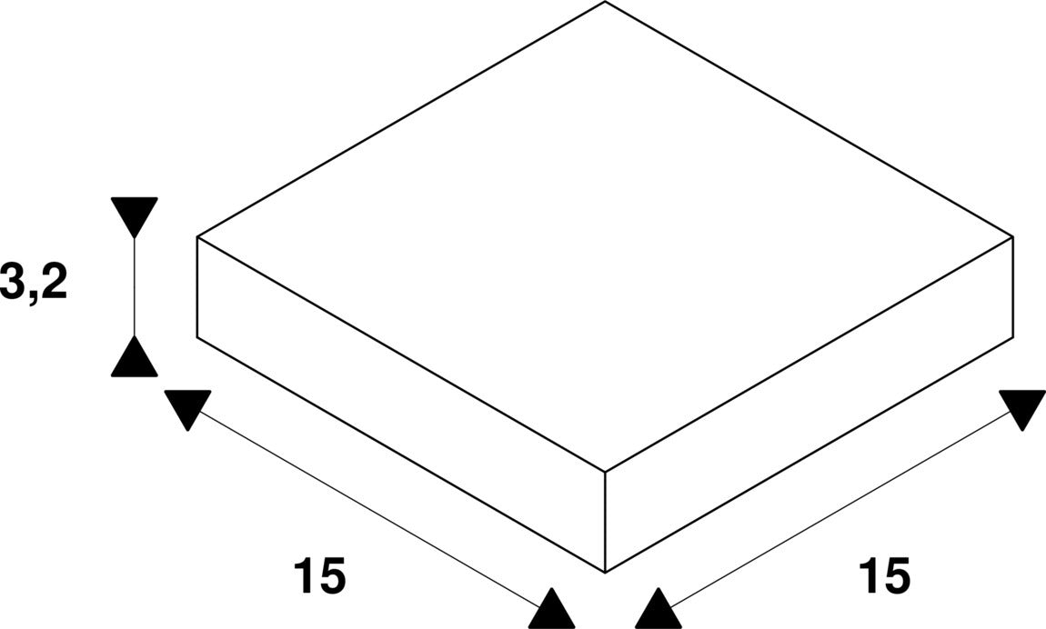 Dimensioned drawing of SLV EUTRAC L-connector, with feed-in capability, outer earth, traffic white