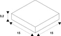 Dimensioned drawing of SLV EUTRAC L-connector, with feed-in capability, outer earth, traffic white