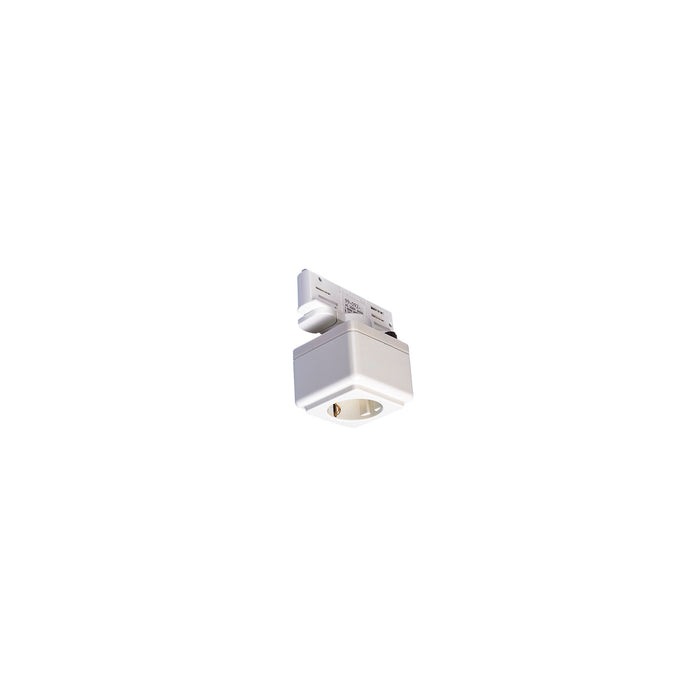 SLV SOCKET, for EUTRAC 240V 3-phase surface-mounted track, white