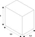 Dimensioned drawing of SLV SOCKET, for EUTRAC 240V 3-phase surface-mounted track, white