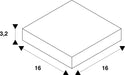 Dimensioned drawing of SLV EUTRAC L-connector, with feed-in capability, for 3-circuit recessed track, outer earth, traffic white