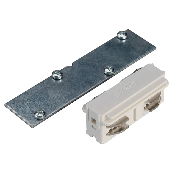 SLV LONG CONNECTOR, for EUTRAC 240V 3-phase recessed track, electrical / mechanical, white