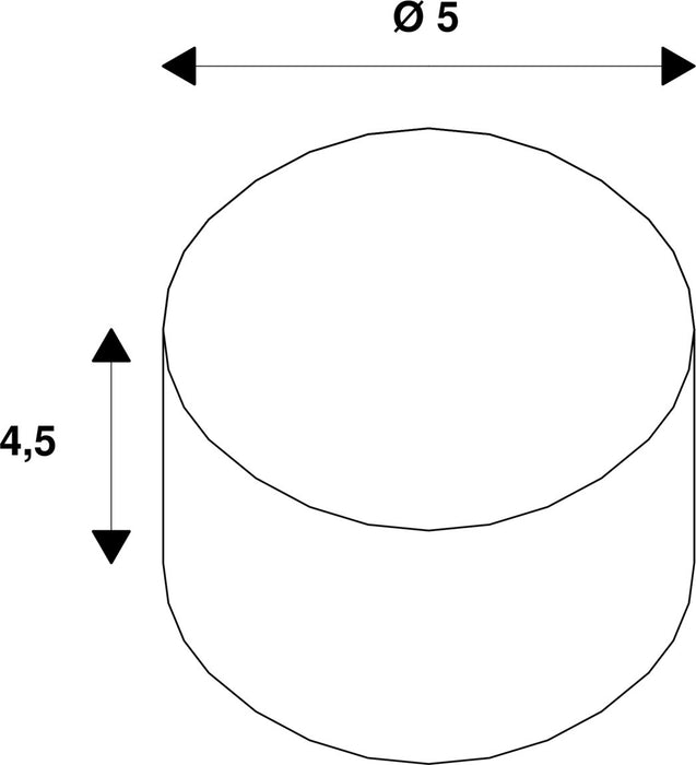 Dimensioned drawing of SLV Colourless Philips Master LED MR16 5W, 3000K, 36°