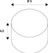 Dimensioned drawing of SLV Colourless Philips Master LED MR16 5W, 3000K, 36°