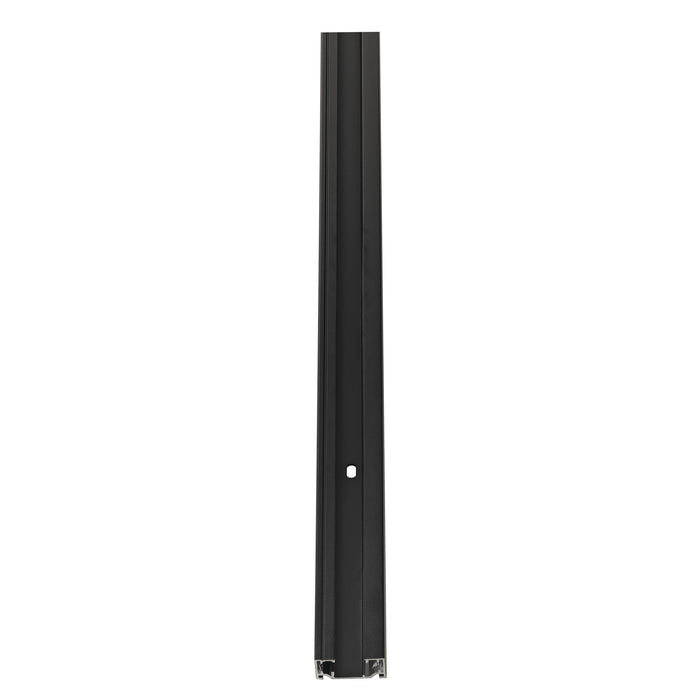 Aluminum mounting track, black finish.