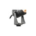 Black metal landscape spotlight with textured finish and stake mounting.
