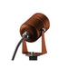 Bronze finish cast metal spotlight with stake mounting.