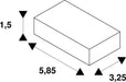 Dimensioned drawing of SLV Dali interface, 0-10V and on/off