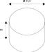 Dimensioned drawing of SLV TENSEO TRANSFORMER, for low-voltage cable system, chrome, 50VA