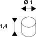 Technical drawing of a cylindrical part with dimensions 1.4 and diameter 1.