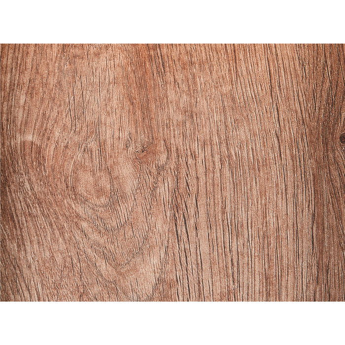Wood grain texture, brown finish.