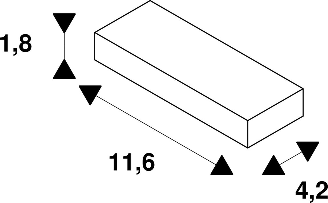 Dimensioned drawing of SLV DALI PUSH-DIM control 24V