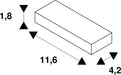 Dimensioned drawing of SLV DALI PUSH-DIM control 24V