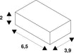 Dimensioned drawing of SLV LED driver, 6.5-10W 250mA