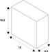 Dimensioned drawing of SLV LED driverm 40W multi mA