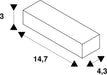 Dimensioned drawing of SLV LED driver, 21-29.5W 500/600/700mA for Numinos Downlight Serie