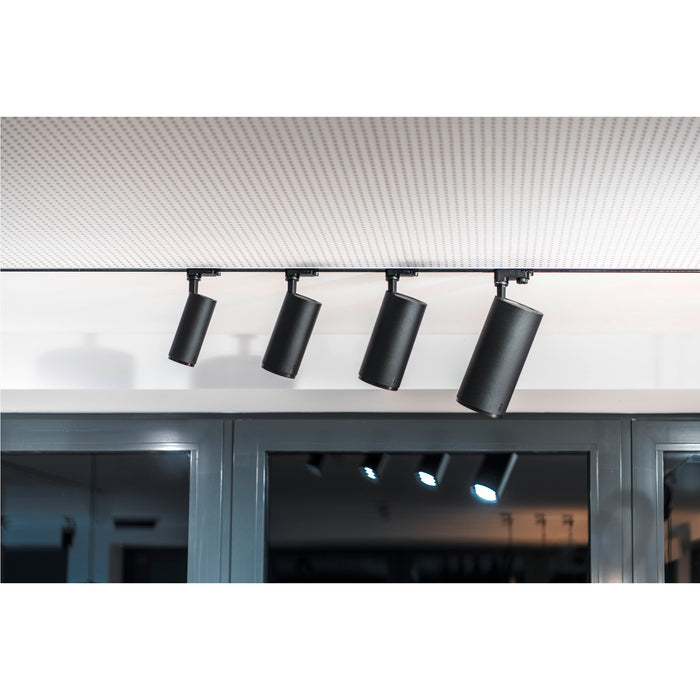 SLV 1005735 NUMINOS XL 3Ph., PHASE, 3~ Spotlight, cylindrical, 4000 K, 28 Watt, trailing edge, 24°, matt black (MD20)