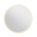 Round wall mirror with LED backlight.