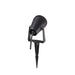 Black plastic spotlight with stake mount.