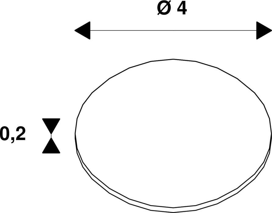 Dimensioned drawing of SLV NUMINOS® S, diffuser Ellipse