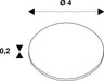 Dimensioned drawing of SLV NUMINOS® S, diffuser Ellipse