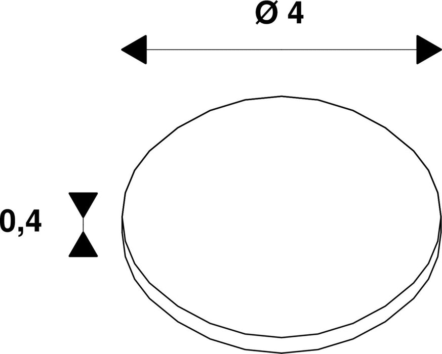 Dimensioned drawing of SLV NUMINOS® S, diffuser Wabe