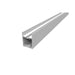 Aluminum LED channel, silver finish, for surface mounting.