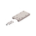 Aluminum mounting plate with silver finish, T-slot, and screws.