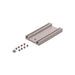 Gray aluminum mounting rail with screws.