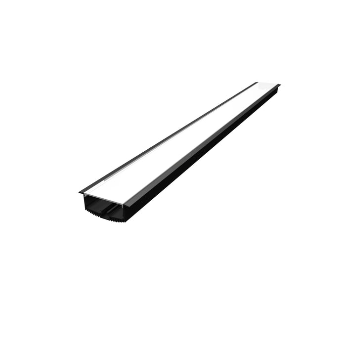 Aluminum LED channel with black finish.