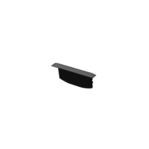 Black plastic wall-mounted shelf.
