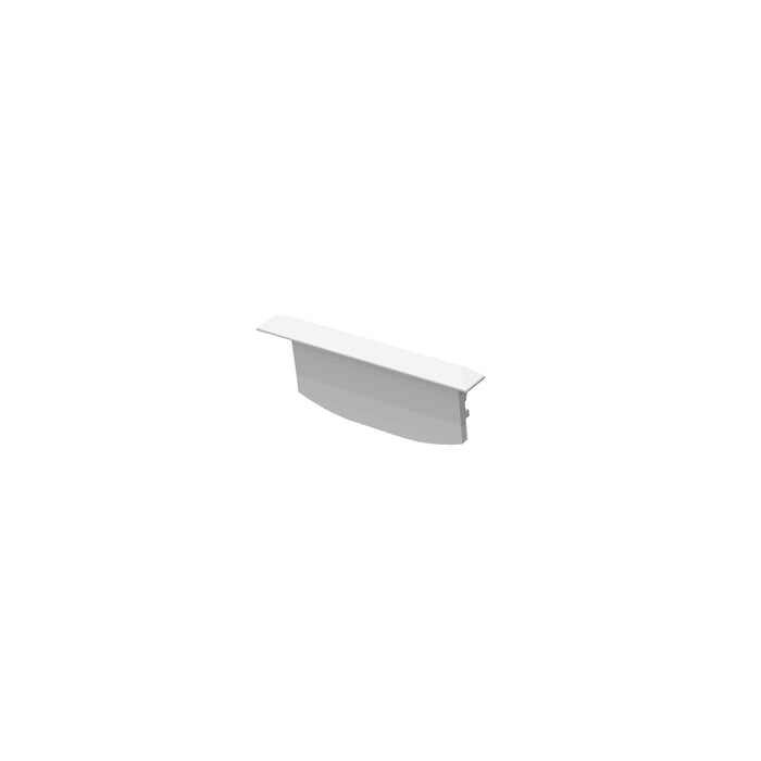 White plastic surface-mounted cable raceway cover.