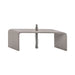 Metal U-shaped bracket with spring and screw, gray finish.