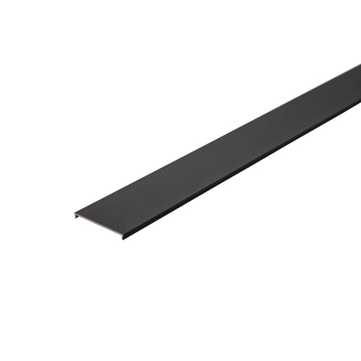 Black aluminum channel with a matte finish.